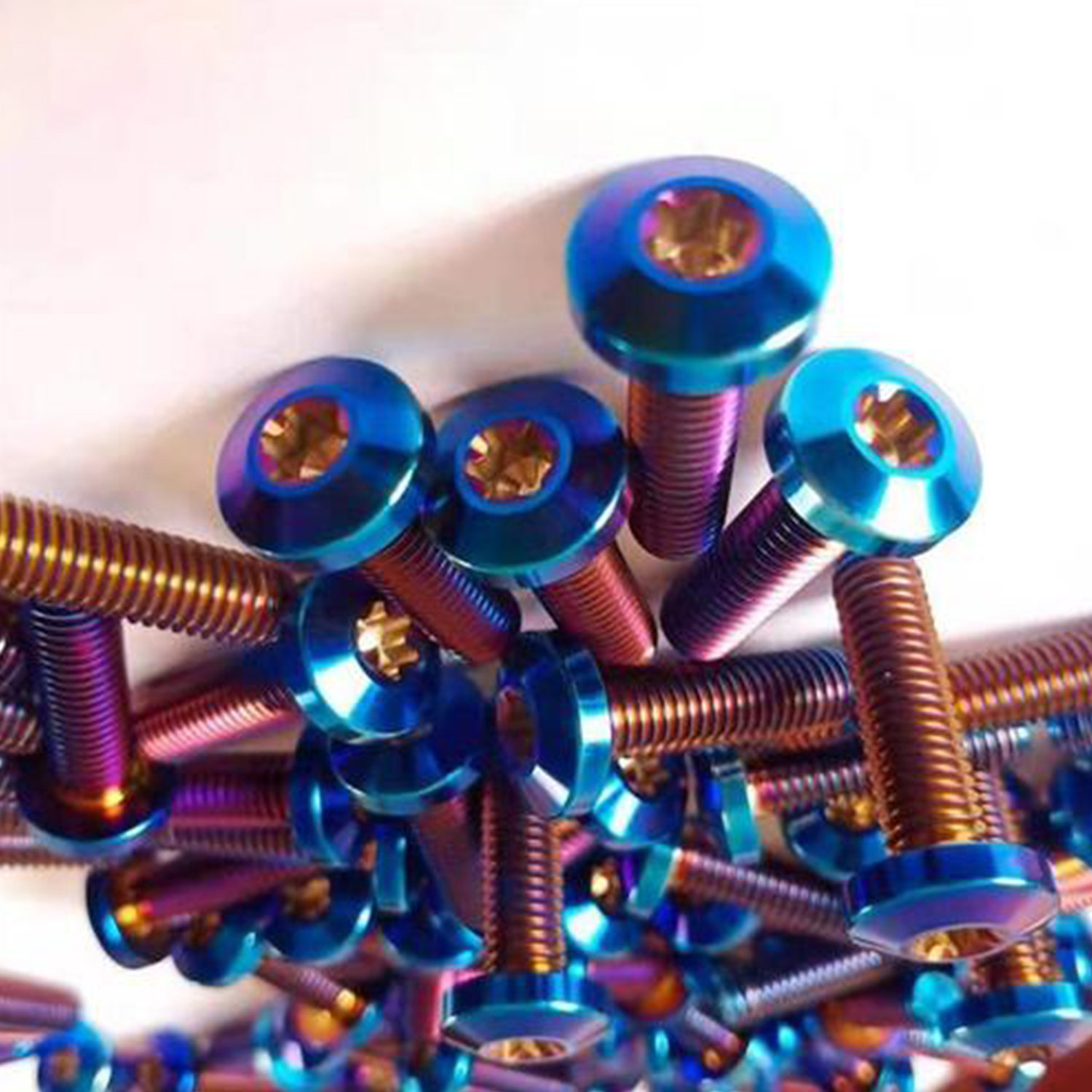 Grade 5 Titanium Hex Flange Bolts for Motorcycle Racing & Superbike Engine Upgrades