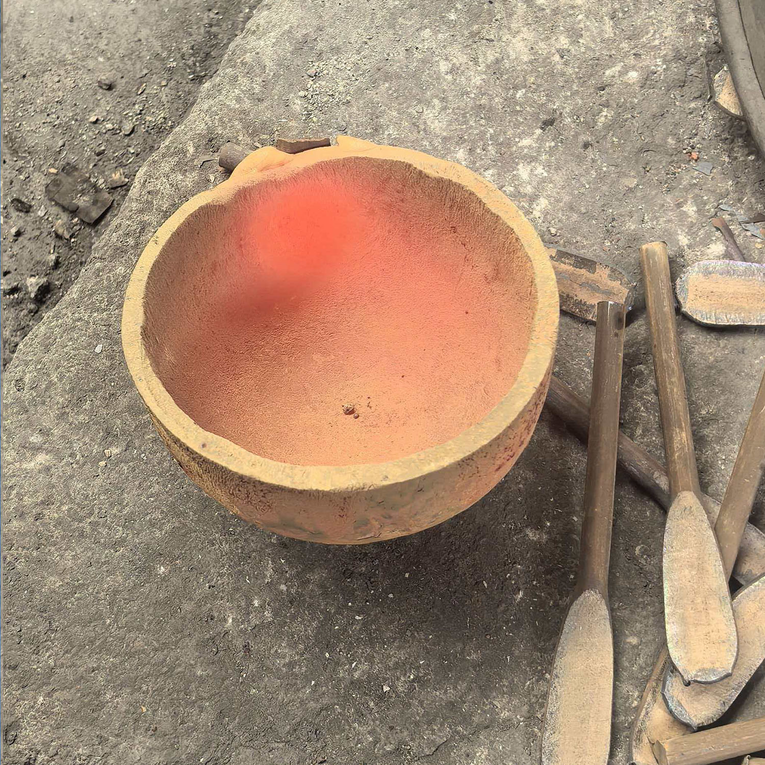 Uncoated Titanium Alloy Spoon for Pr-Nd Electrolysis Cells, Non-Contamination Rare Earth Slag Skimmer