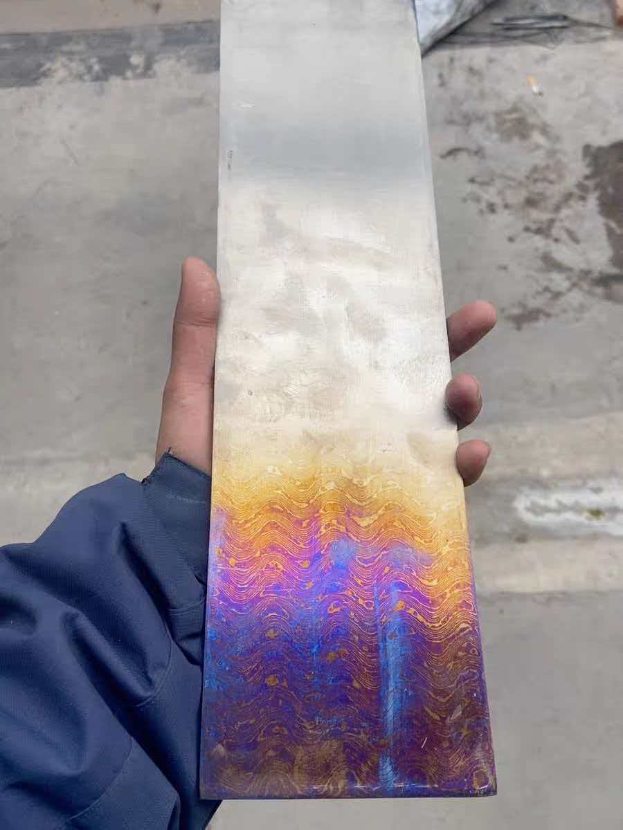 Premium Timascus Material Stock | Raw & Anodized Titanium Damascus Bars, Rods, Discs for EDC & Knife Making