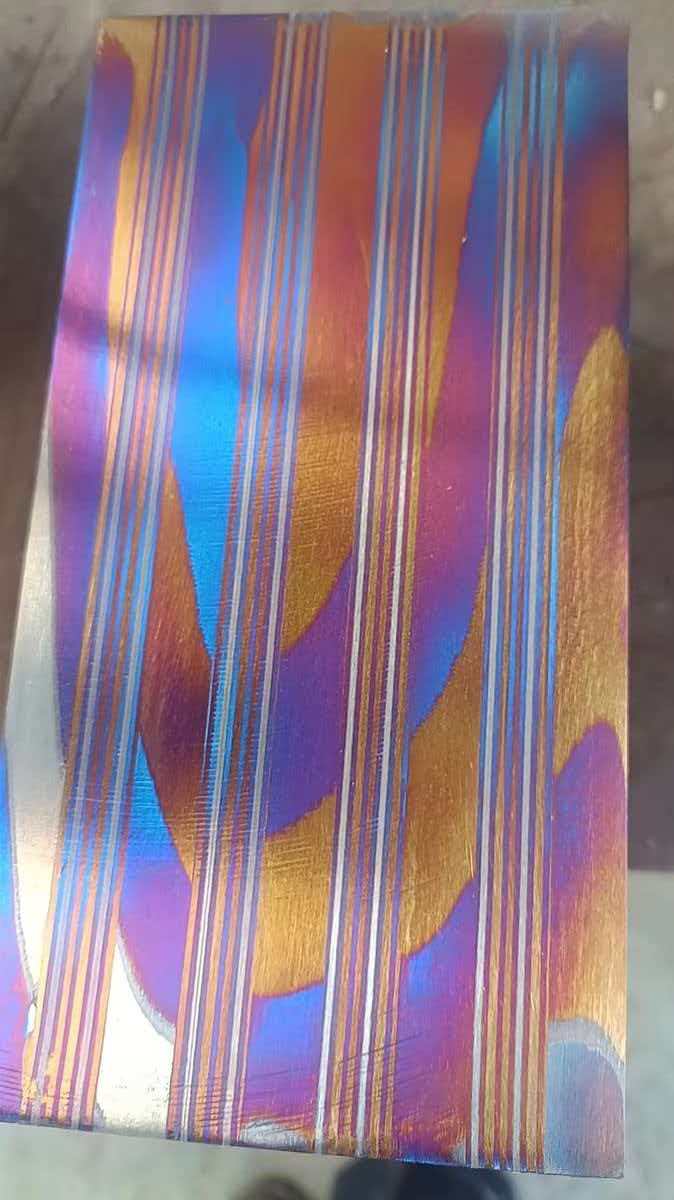 Custom ZircuTi Plates & Round Rods | Thick Titanium Zirconium Damascus Blanks for Watch Cases & Artisan Gear